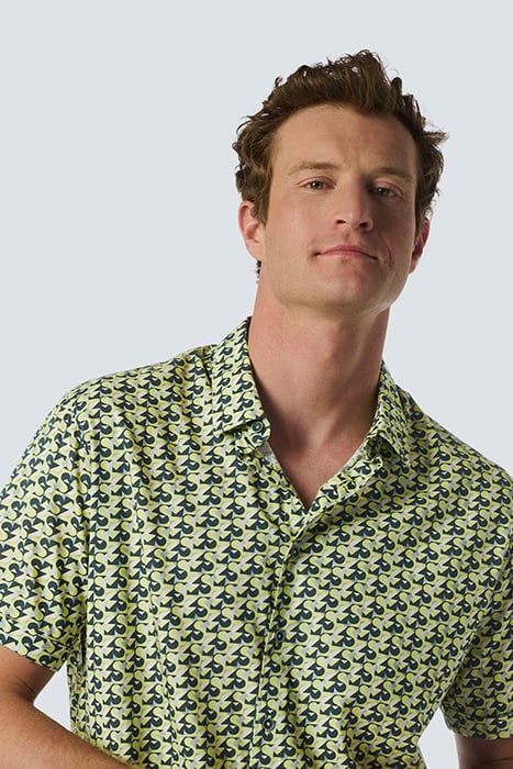 SHIRT SHORT SLEEVE ALLOVER PRINTED LIME 6