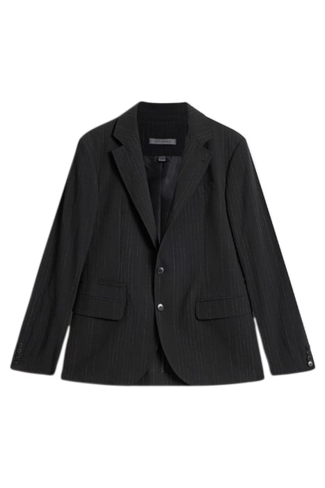 SLIM FIT NOTCH LAPEL JACKET WITH FLAP PO BLACK 2