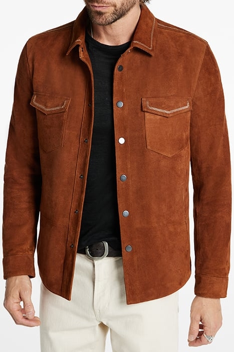 SHIRT JACKET WITH CHAIN DETAILS FLAP PAT NUTMEG 2