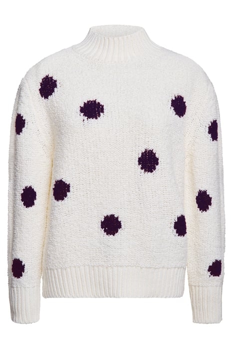 DOTTED MOCK NECK MIDNIGHT BLUE 3