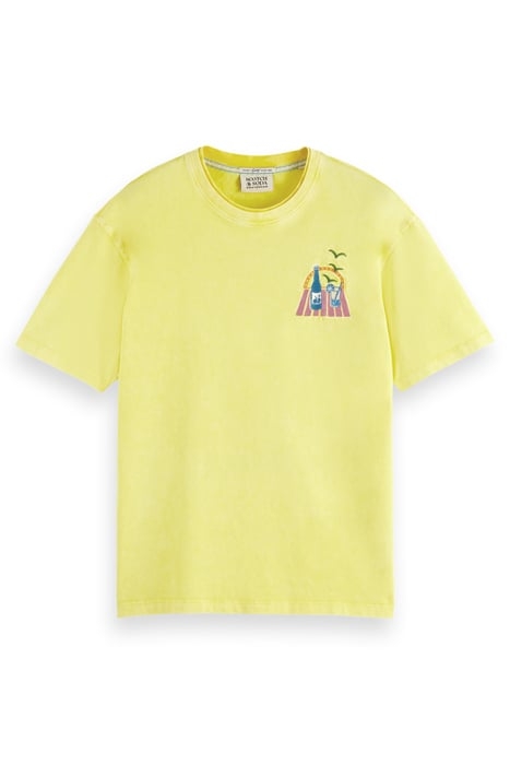 WASHED TEE WITH DOUBLE COLLAR DETAIL BANANA 4