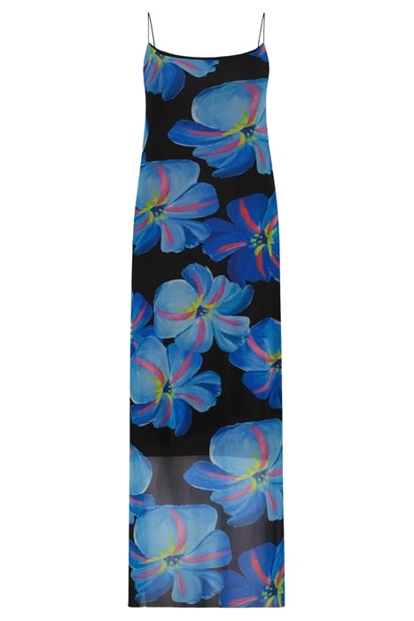 SOPHIA SPAGHETTI MESH DRESS BLUE 2