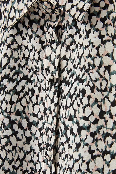 BUTTON UP WITH GATHERS ABSTRACT DOTS 6