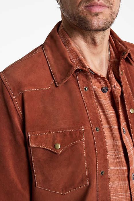 MASON WESTERN SHIRT JACKET BURNT CLAY 3
