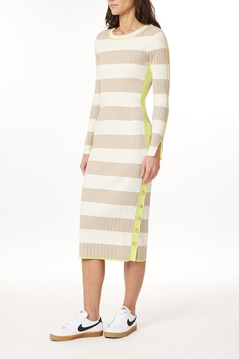 SPORTY STRIPE DRESS OATMEAL HEATHER STRIPE 5
