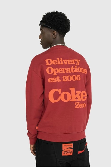 HIGHSNOBIETY X COCA-COLA ZERO SUGAR – CREWNECK BURGUNDY 2