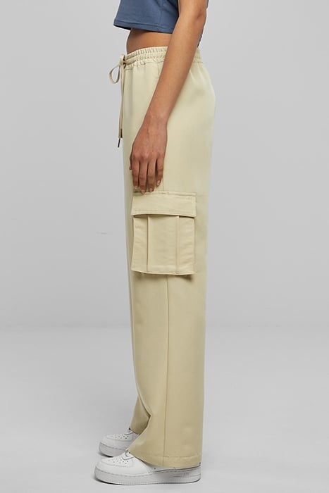 LADIES VICOSE STRAIGHT LEG CARGO PANTS CONCRETE 6