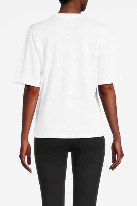 KEELIA V-NECK TEE WHITE 2
