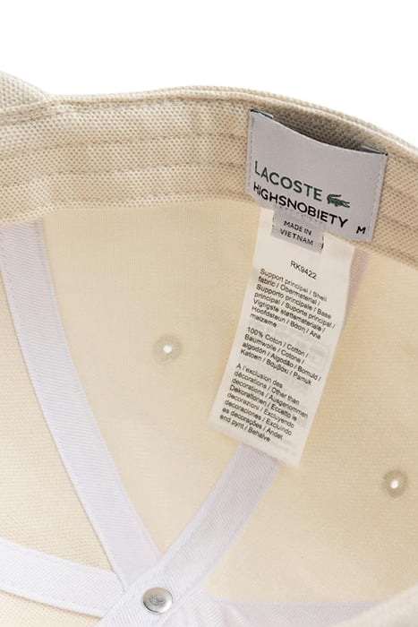 LACOSTE X HIGHSNOBIETY – CAP UNISEX EGGSHELL 5