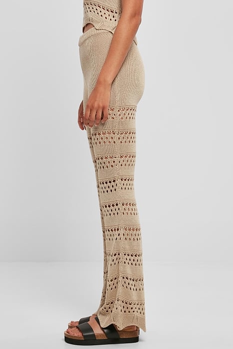 LADIES FLARED CROCHET KNIT LEGGINGS SOFTSEAGRASS 6