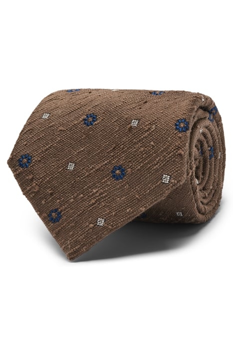 BROWN FLOWERS FLOWERS TIE 1