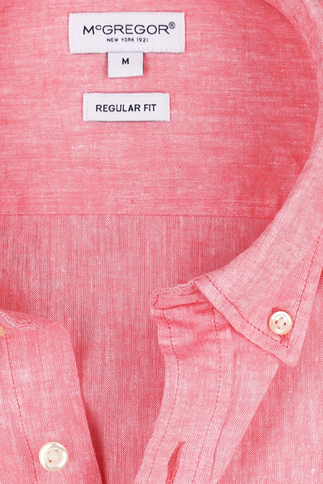 COTTON LINEN SHIRT CORAL RED 8