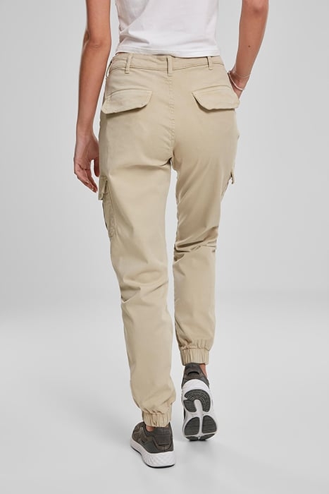 LADIES HIGH WAIST CARGO PANTS CONCRETE 2
