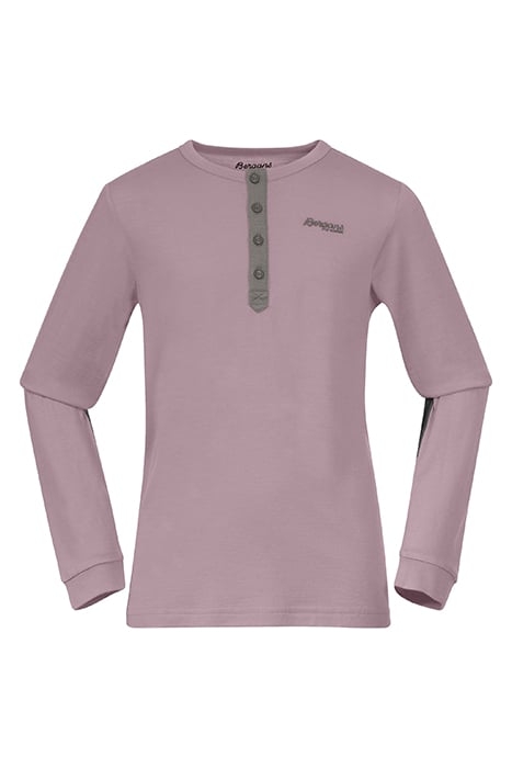 MYSKE WOOL YOUTH SHIRT LILAC CHALK 1