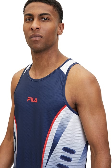 RIEZ RUNNING TANK BLACK IRIS-BRIGHT WHITE 6