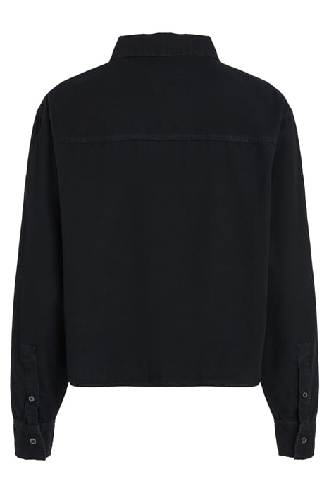 CROPPED DAD DENIM SHIRT DENIM BLACK 5