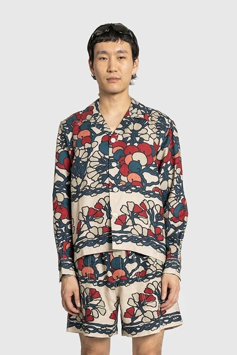 BODE – GARDEN LATTICE LONG-SLEEVE SHIRT ECRU/MULTI 1