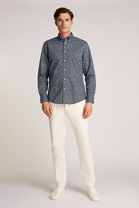 FLEX POPLIN FLORAL SHIRT REG FIT IVORY/NIGHT SKY 3