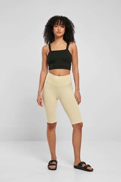 LADIES ORGANIC STRETCH JERSEY CYCLE SHORTS SOFTYELLOW 3