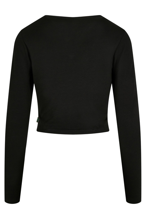 LADIES ORGANIC CROPPED LONGSLEEVE BLACK 4
