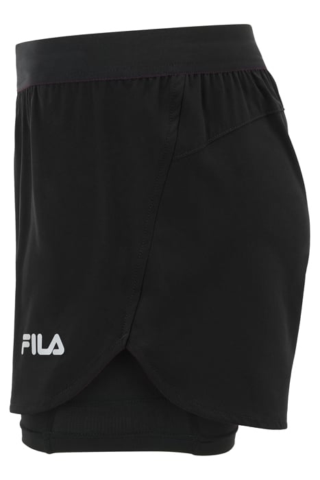 ROSATE RUNNING SHORTS WITH INNER TIGHTS BLACK 7