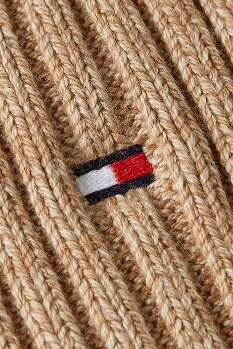 FLAG TWISTED YARN RELAXED FIT BEANIE BEIGE 3