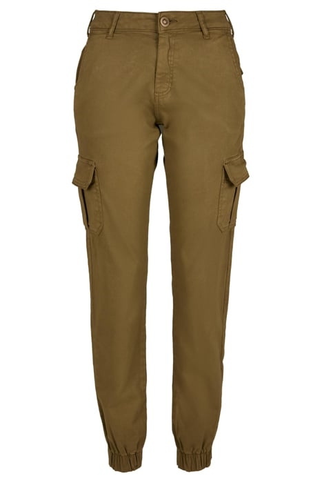 LADIES HIGH WAIST CARGO PANTS SUMMEROLIVE 4