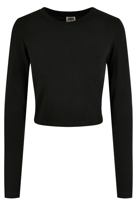 LADIES ORGANIC CROPPED LONGSLEEVE BLACK 3