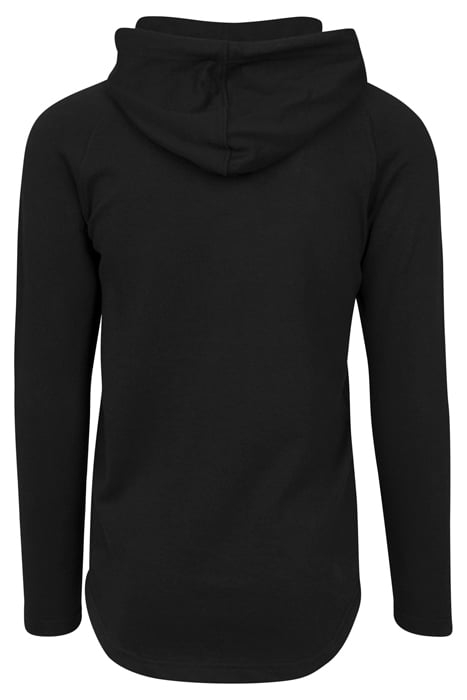 LONG SHAPED TERRY HOODY BLACK 4