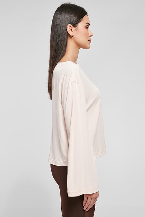 LADIES SHORT MODAL BATEAU NECKLINIE LONGSLEEVE PINK 7