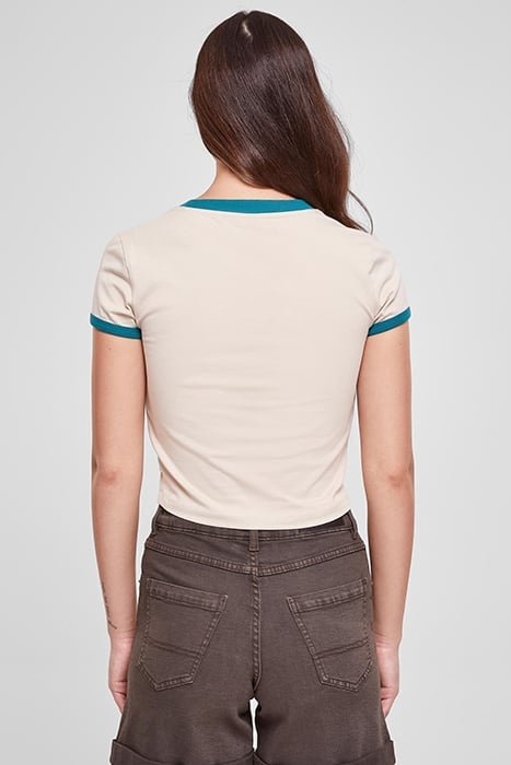 LADIES STRETCH JERSEY CROPPED TEE SOFTSEAGRASS/WATERGREEN 2