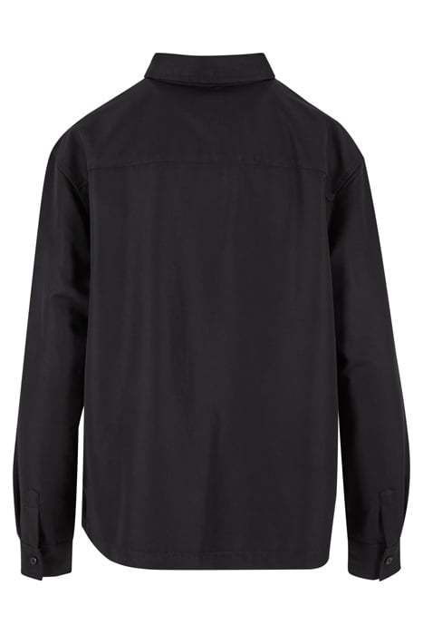 LADIES OVERSIZED TWILL SHIRT BLACK 5