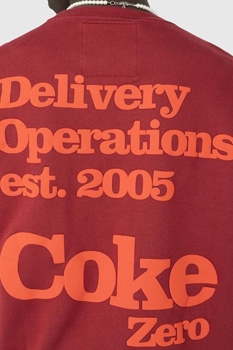 HIGHSNOBIETY X COCA-COLA ZERO SUGAR – CREWNECK BURGUNDY 5