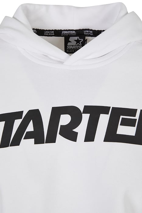 LADIES STARTER CROPPED HOODY WHITE 5