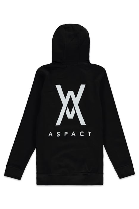 UNISEX ASPACT BACK LOGO HOODIE BLACK 2
