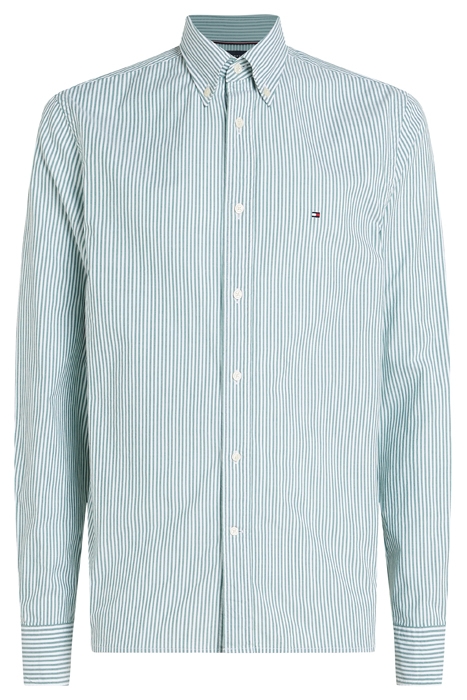 FLEX POPLIN CASUAL SHIRT RELAXED FIT GREEN/WHITE 3