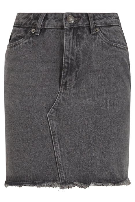 LADIES HEAVY MINI DENIM SKIRT NEW GREY WASHED 4