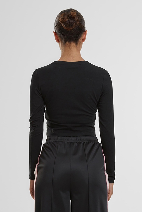 LADIES ORGANIC CROPPED LONGSLEEVE BLACK 2