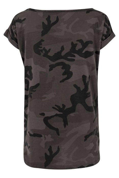 LADIES CAMO BACK SHAPED TEE DARK CAMO 4