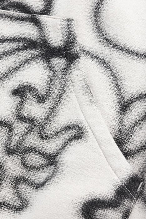 NTS X HIGHSNOBIETY – FLEECE FLOWER HOODIE IVORY/BLACK 5