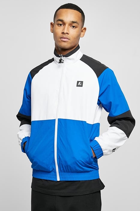 STARTER COLOR BLOCK RETRO JACKET WHITE/COBALTBLUE/BLACK 1