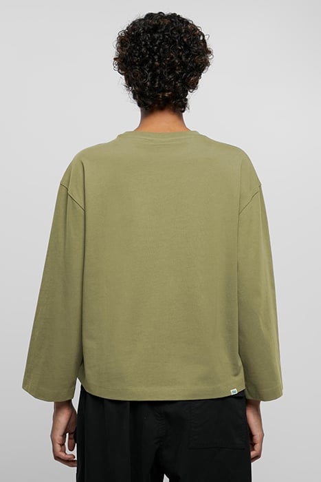 LADIES ORGANIC OVERSIZED LONGSLEEVE TINIOLIVE 2