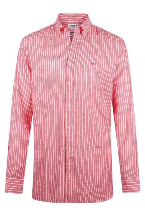 COTTON LINEN STRIPE SHIRT RED 4