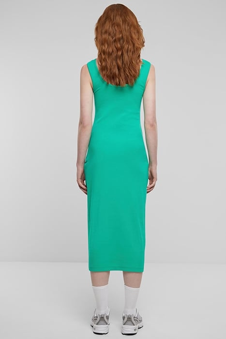 LADIES RIB TOP DRESS FERNGREEN 2