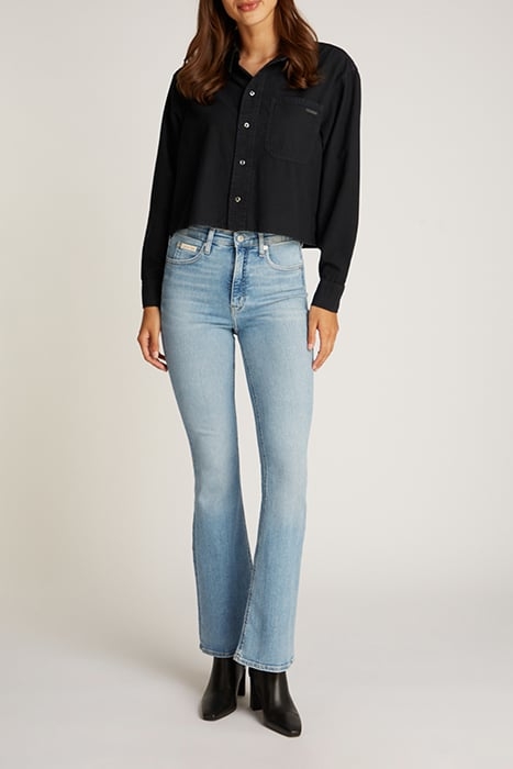 CROPPED DAD DENIM SHIRT DENIM BLACK 3