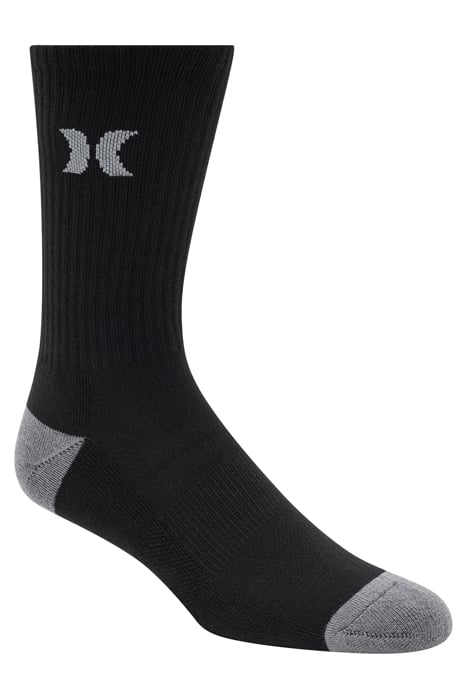 6PK MENS 1/2 TERRY CREW BLACK 2