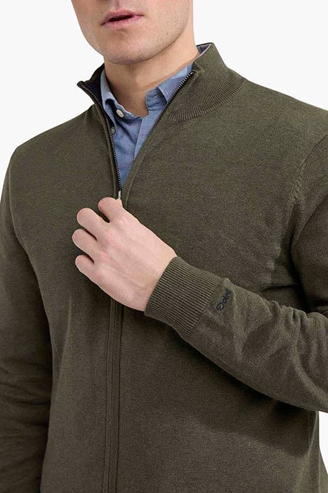 ZIP THRU CARDIGAN OLIVE 6