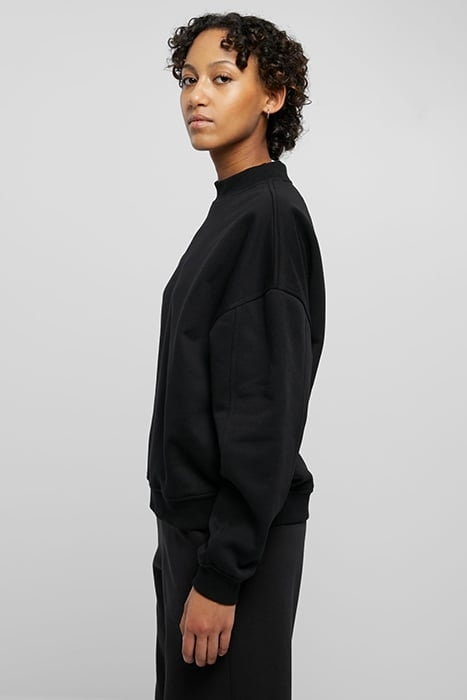 LADIES OVERSIZED ORGANIC CREWNECK BLACK 6