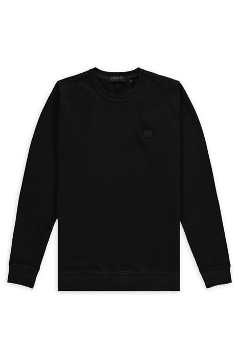 UNISEX LEATHER SWEATER BLACK 1