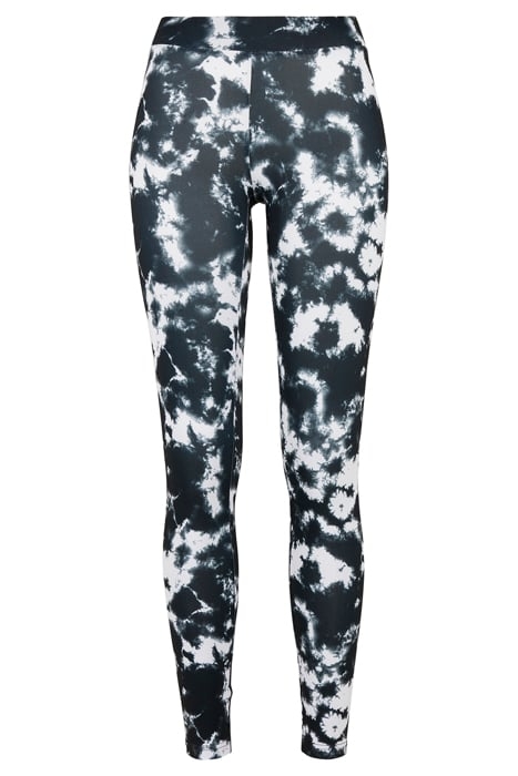 LADIES TIE DYE LEGGINGS BLACK/WHITE 3